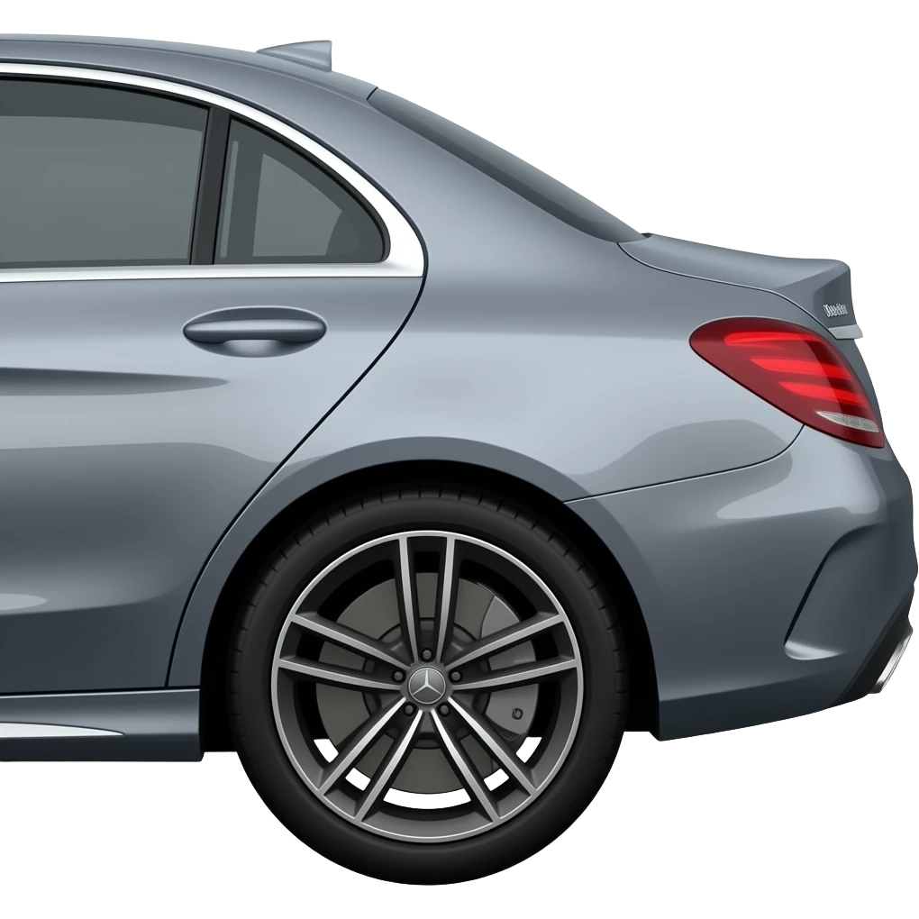 dark Graphite Grey Metallic mercedes c class w205 from the side emoji