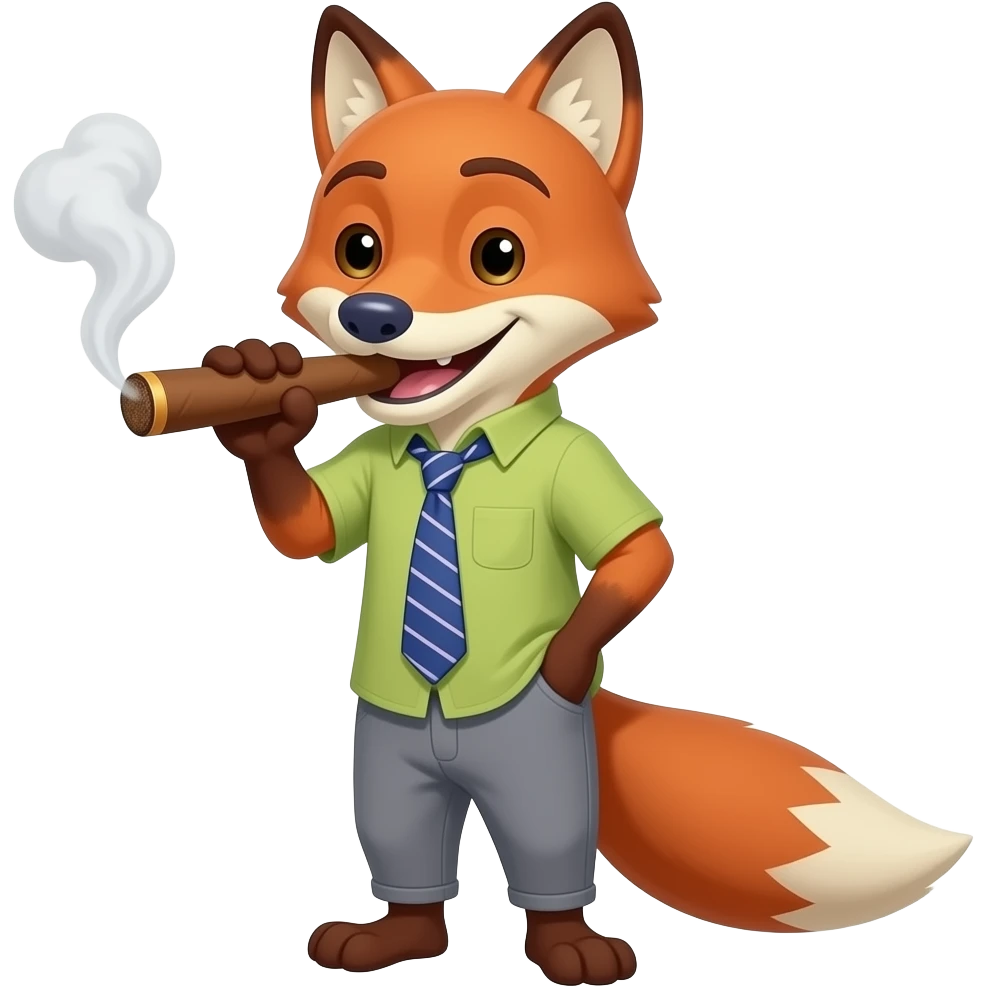 Fox smoke cigar emoji