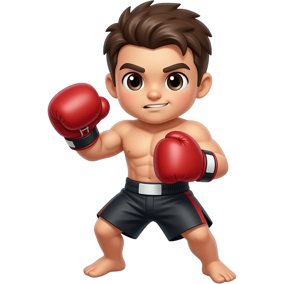 Doner kebab emoji with boxing gloves, cute but competitive face, fighting stance, clean glossy emoji style emoji