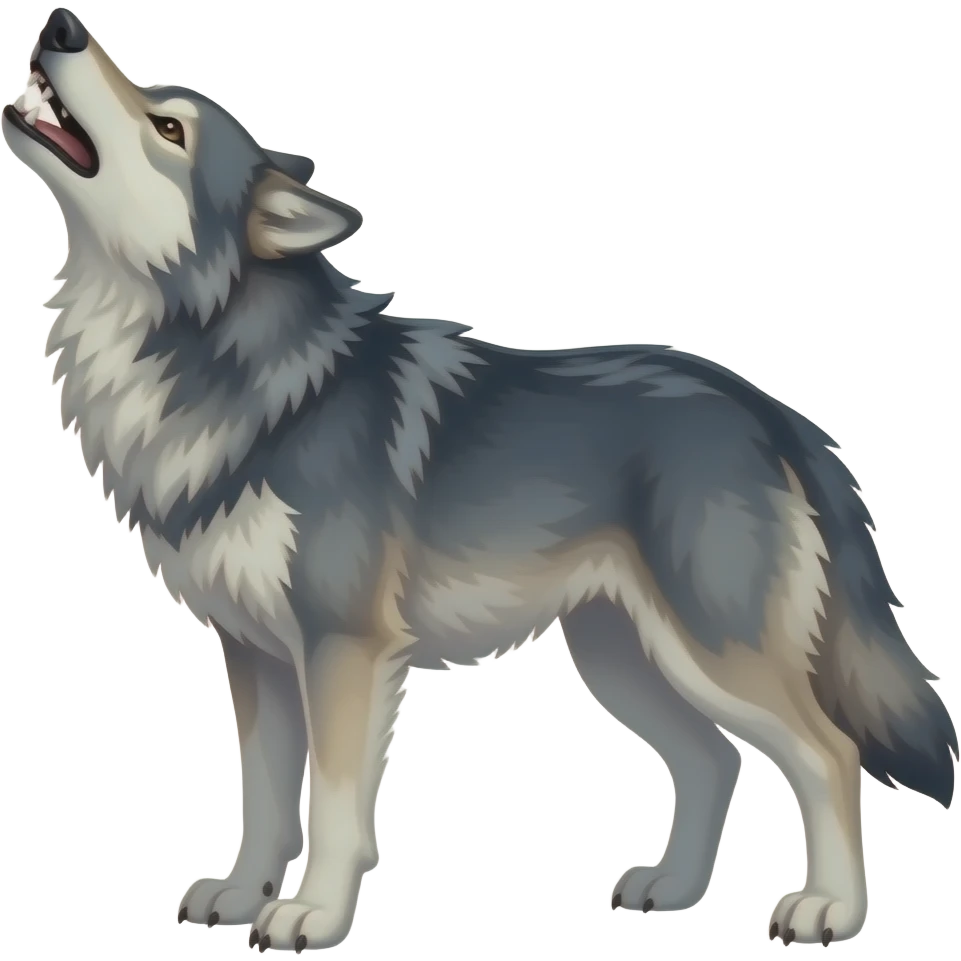 Howling wolf emoji emoji