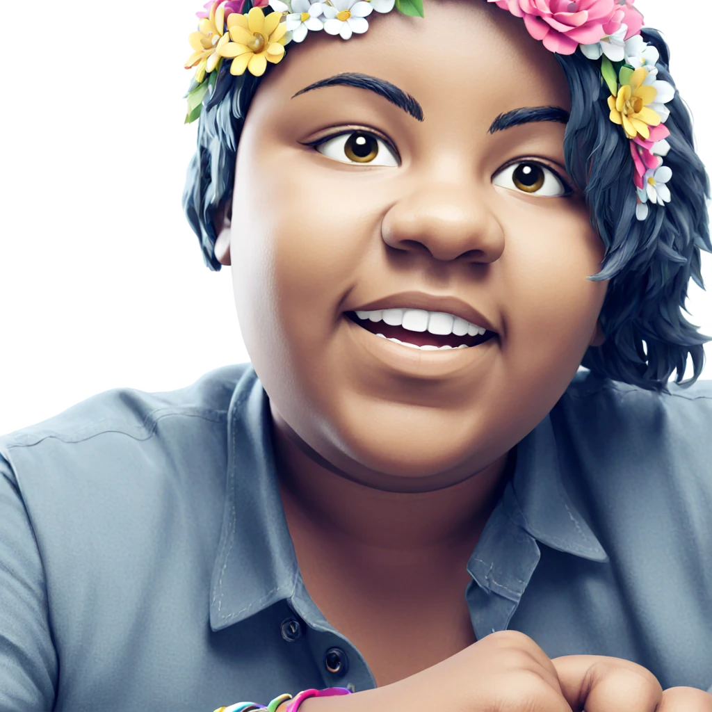 boy with flower head wreath emoji