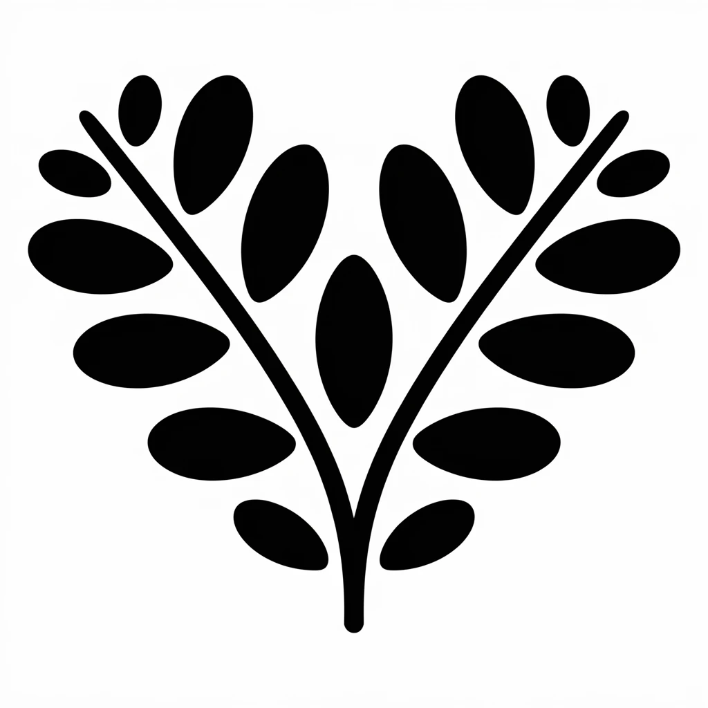 heart with a leaf pattern emoji