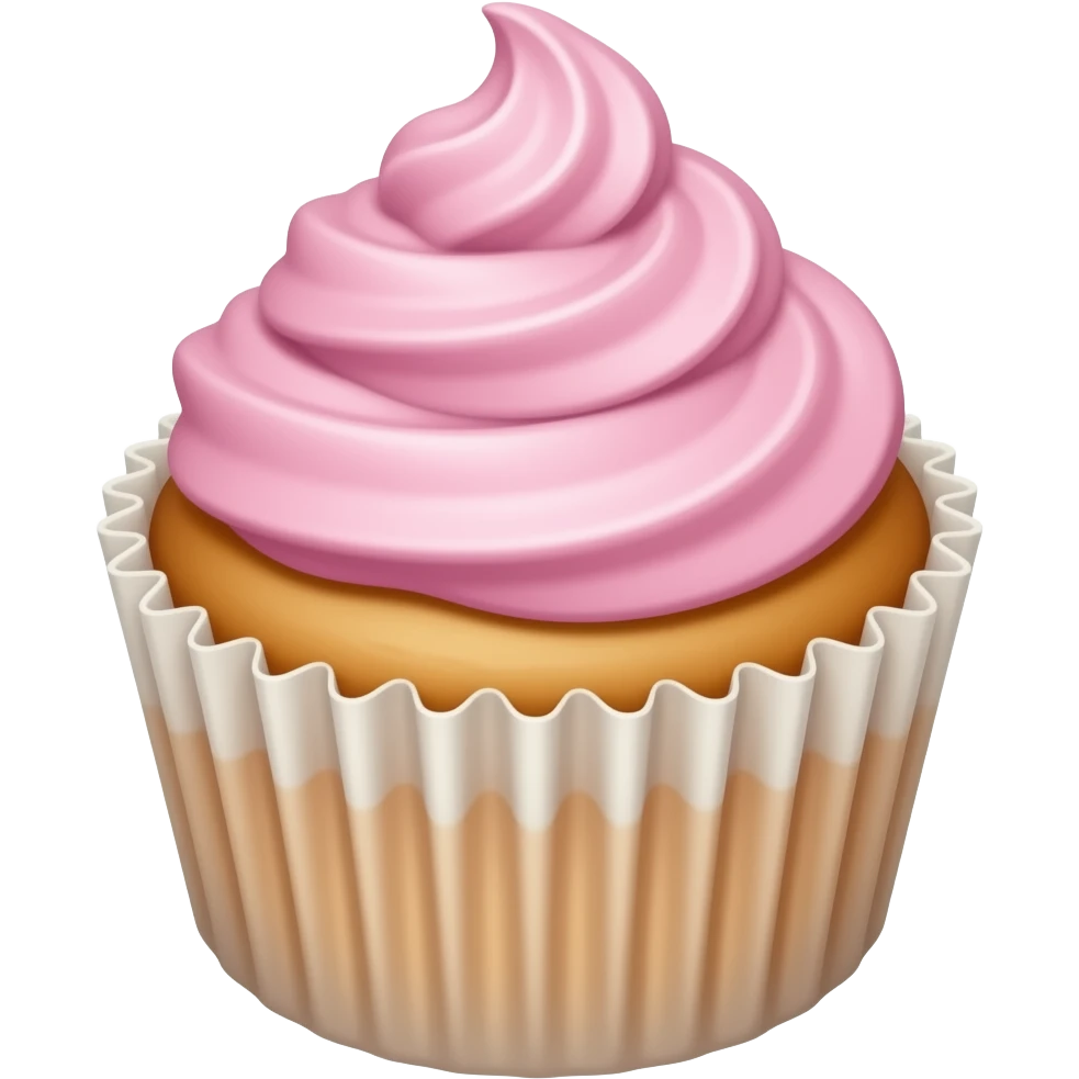Cupcake with pink icing emoji