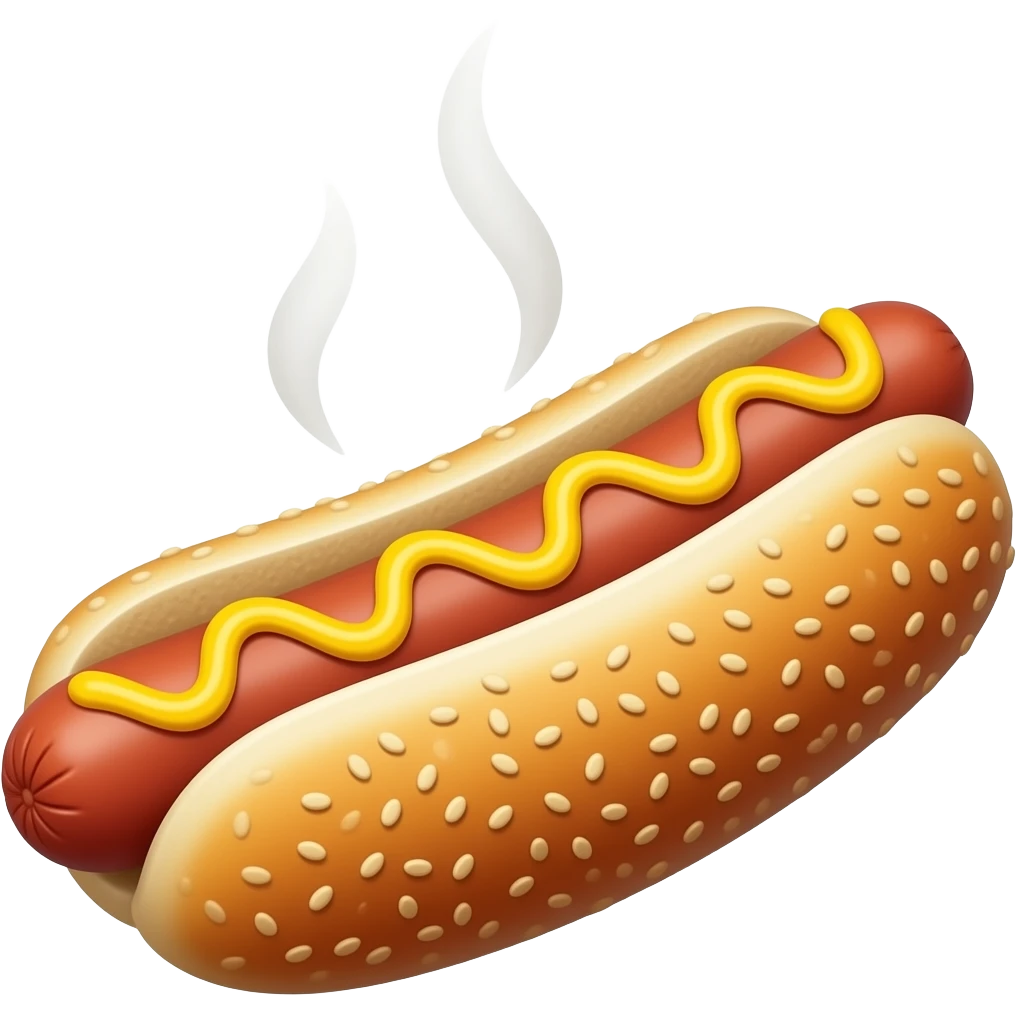 Lucky hot dog emoji