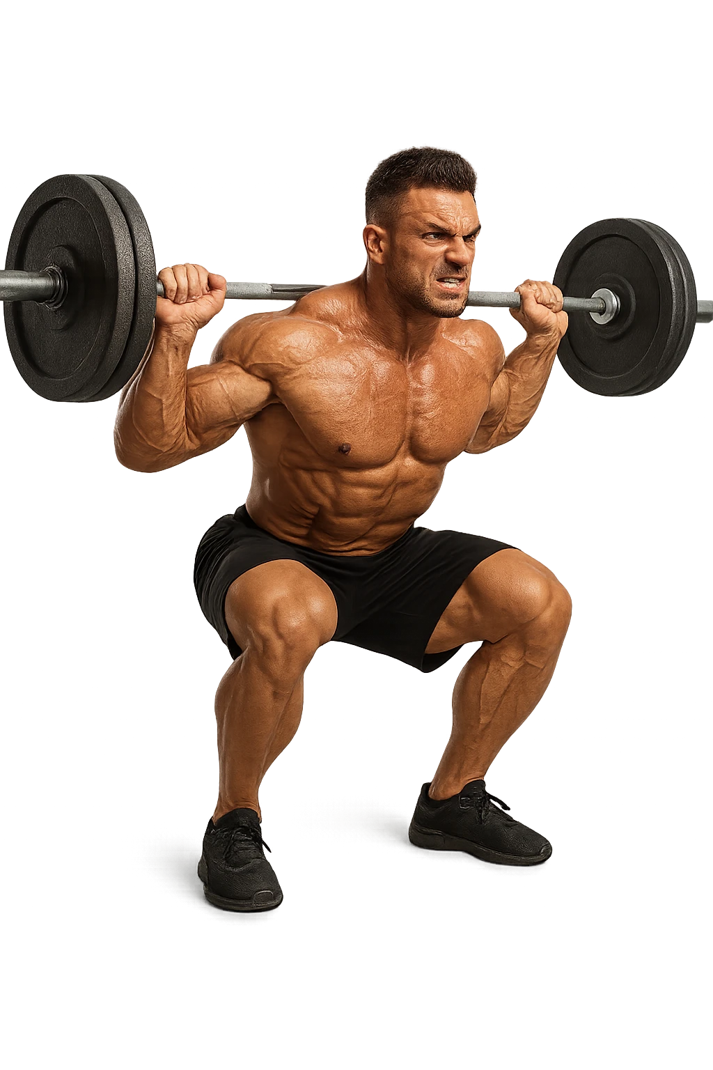 bodybuilder fa squat con bilanciere  emoji