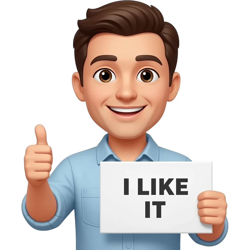 text emoji : I LIKE IT emoji