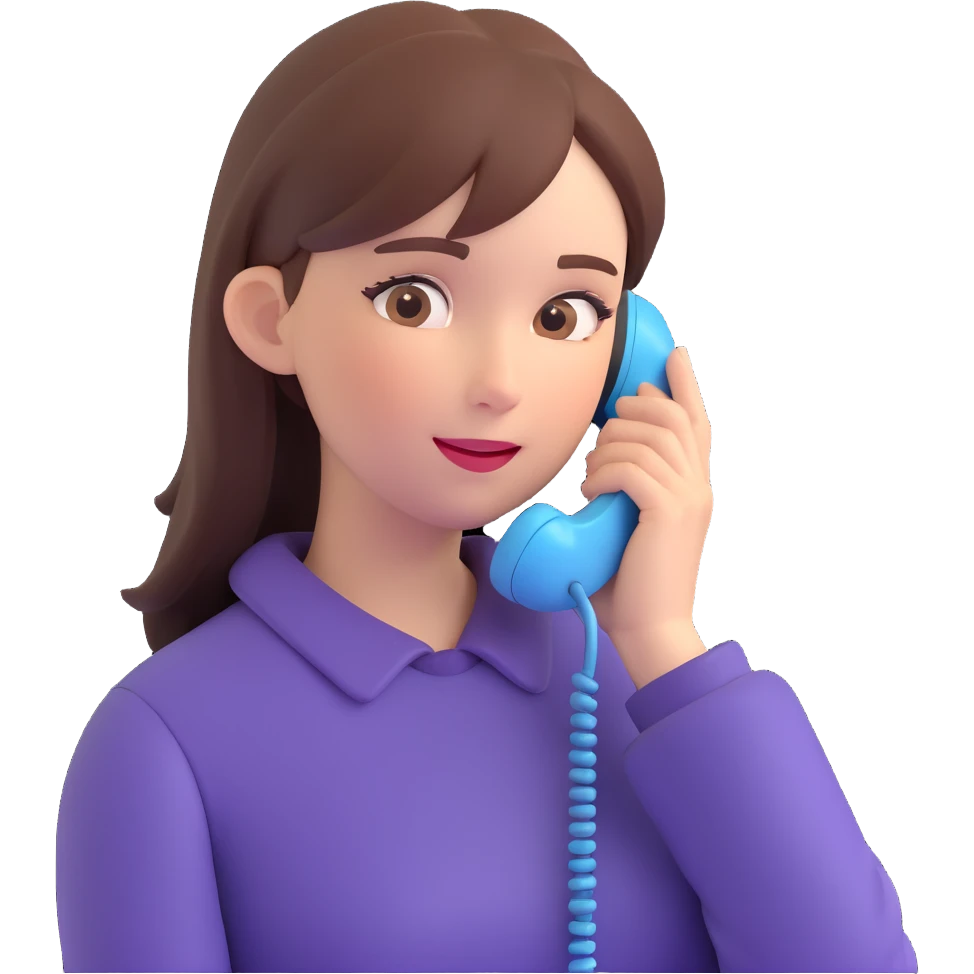 girl talking on phone bedroom background, close up pose emoji