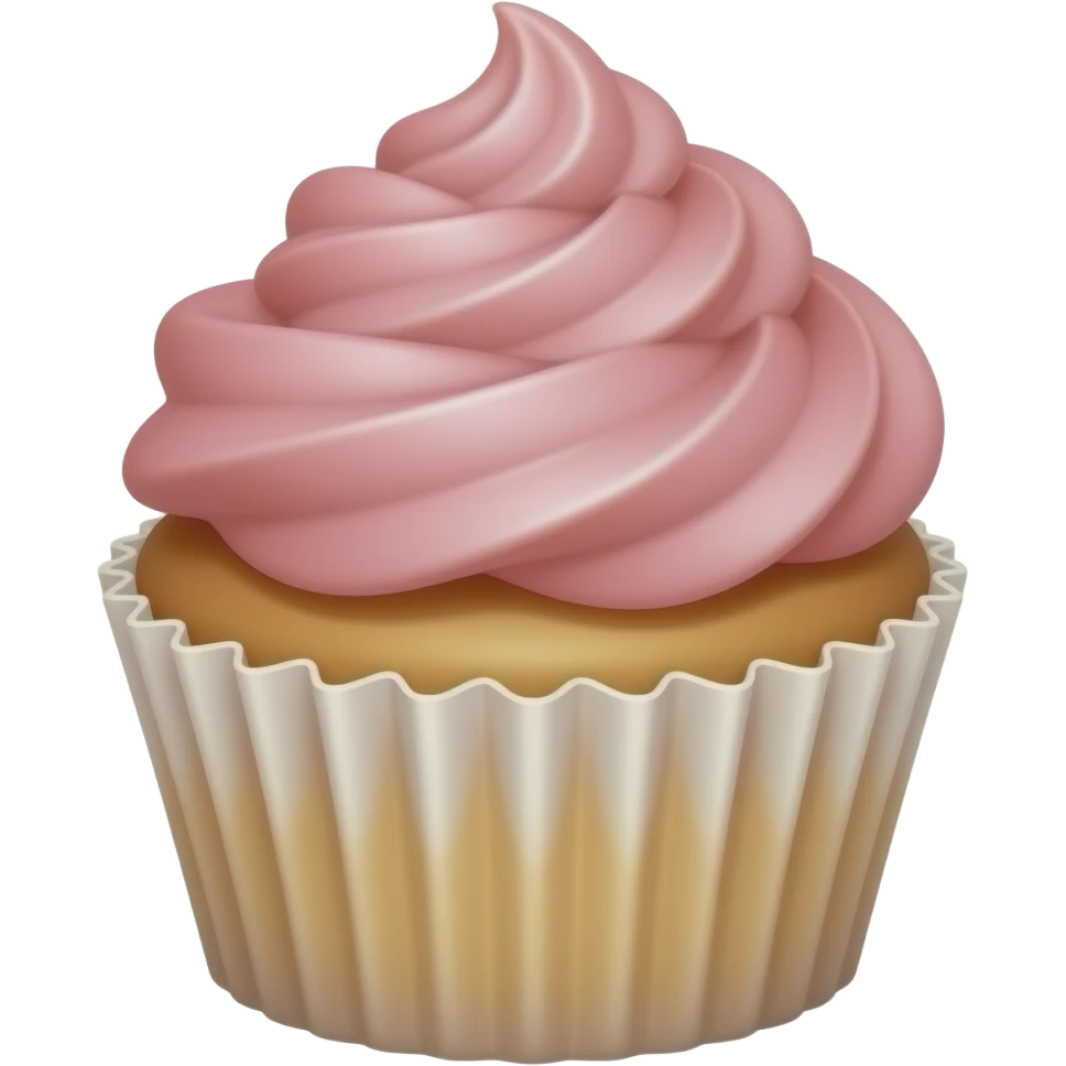 Cupcake with pink icing emoji