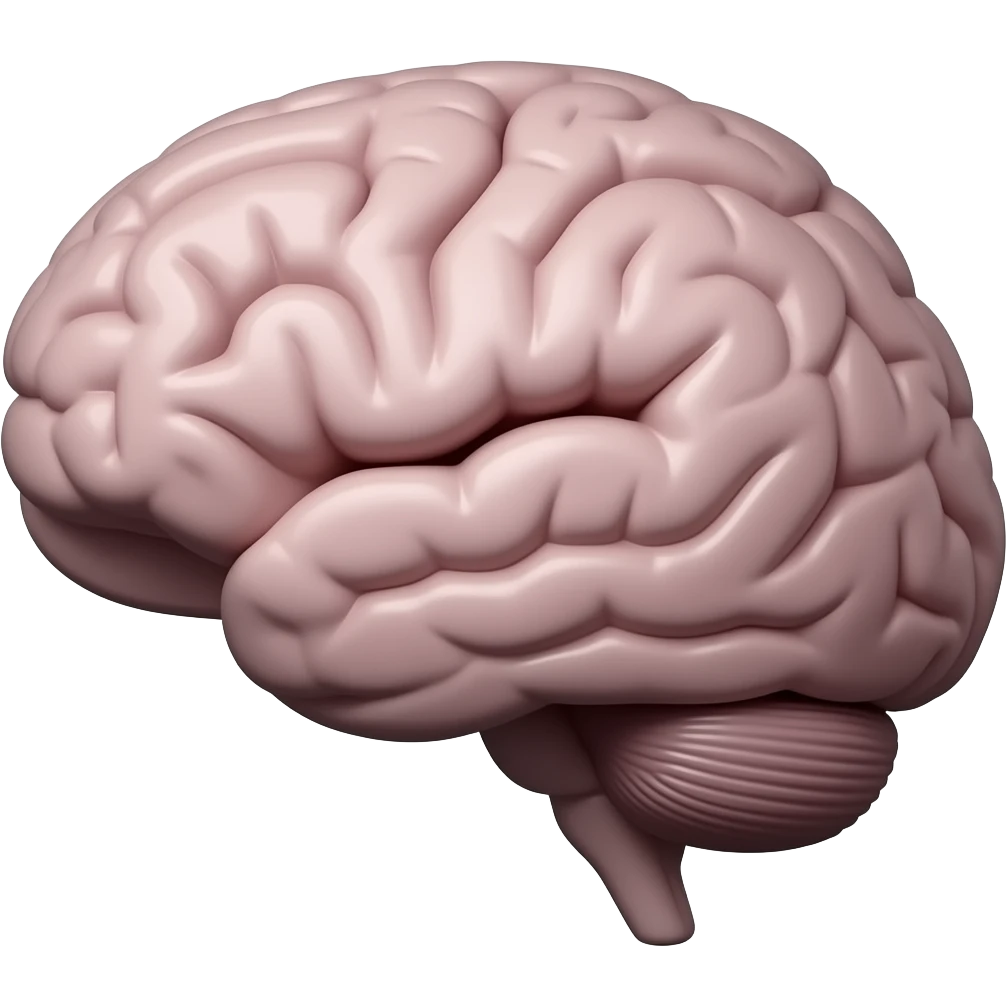 show the brain of a human as a gaming icon with no background and make it easy to discern if reduced to 20% size emoji
