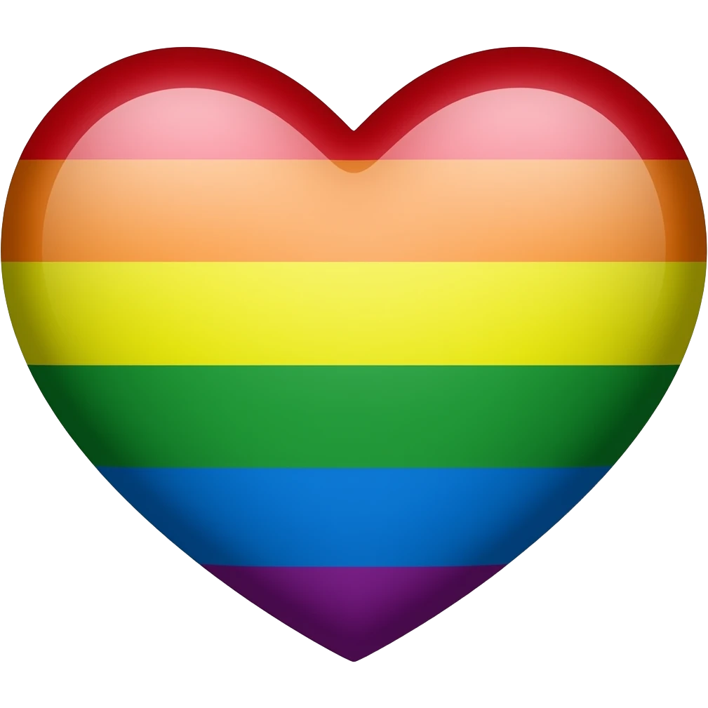 Lesbian flag heart emoji