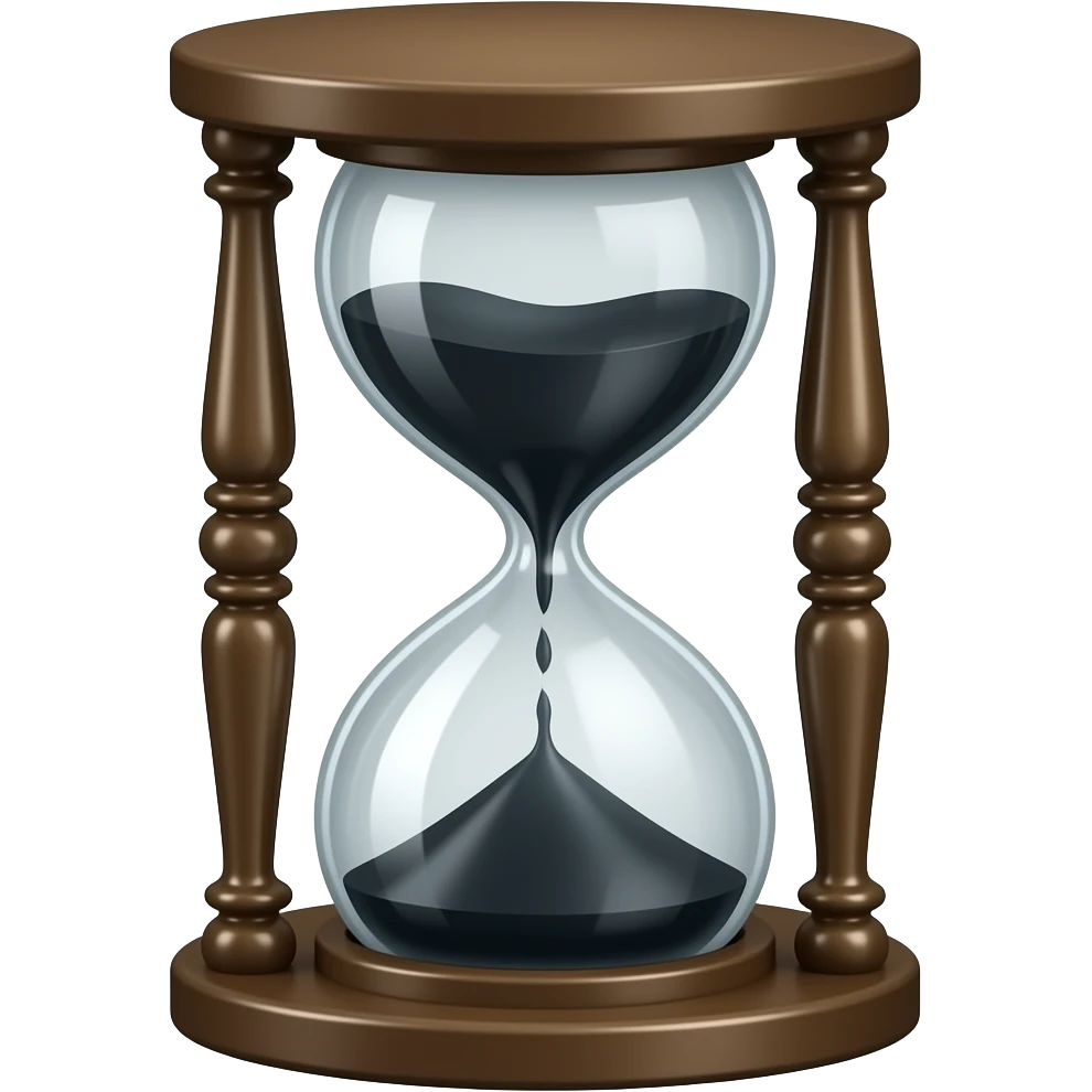 Vintage black deatheater hourglas emoji