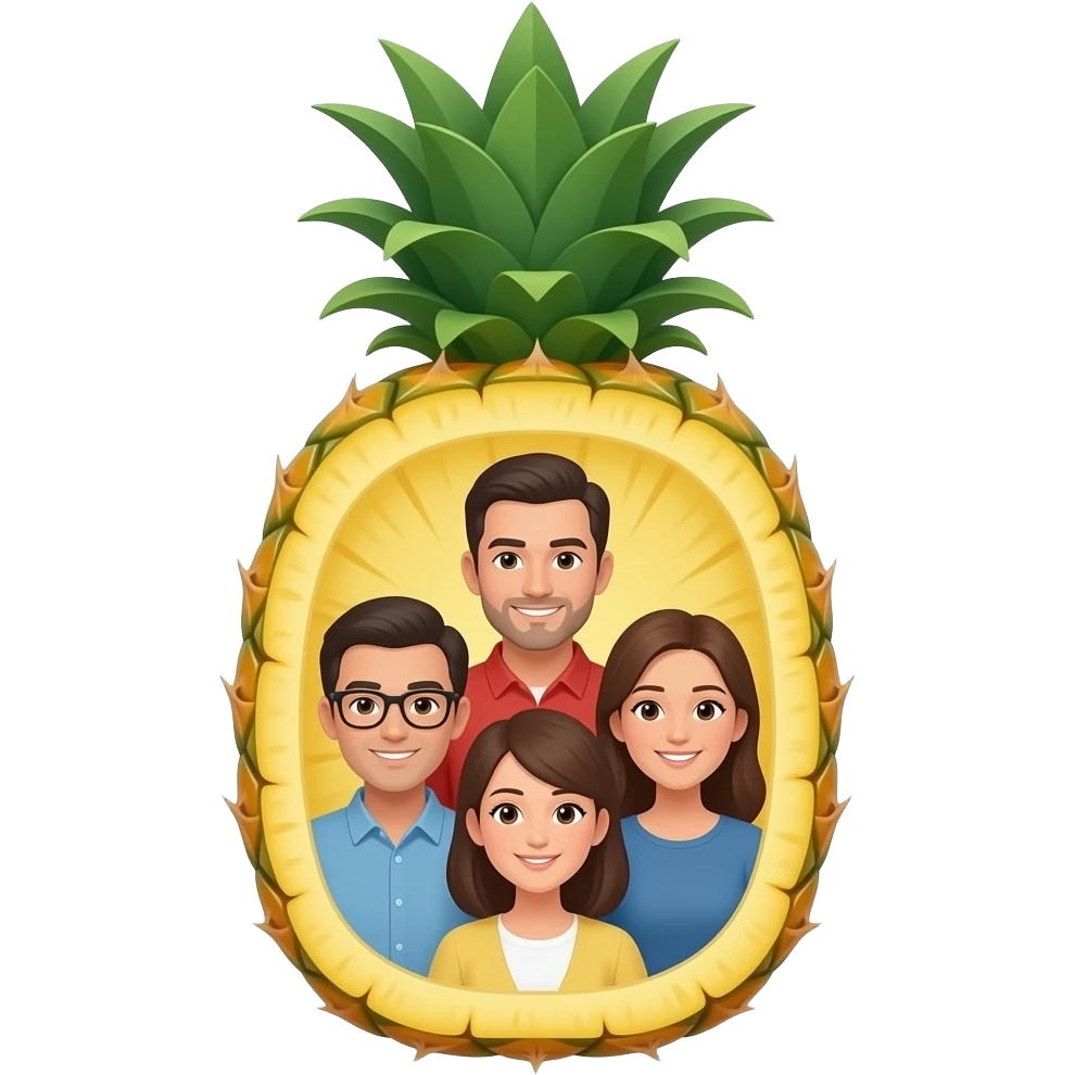grupo unido en piña emoji