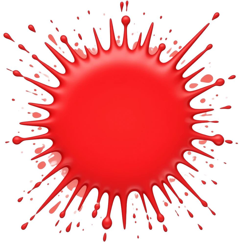 single red paint splash splatter emoji
