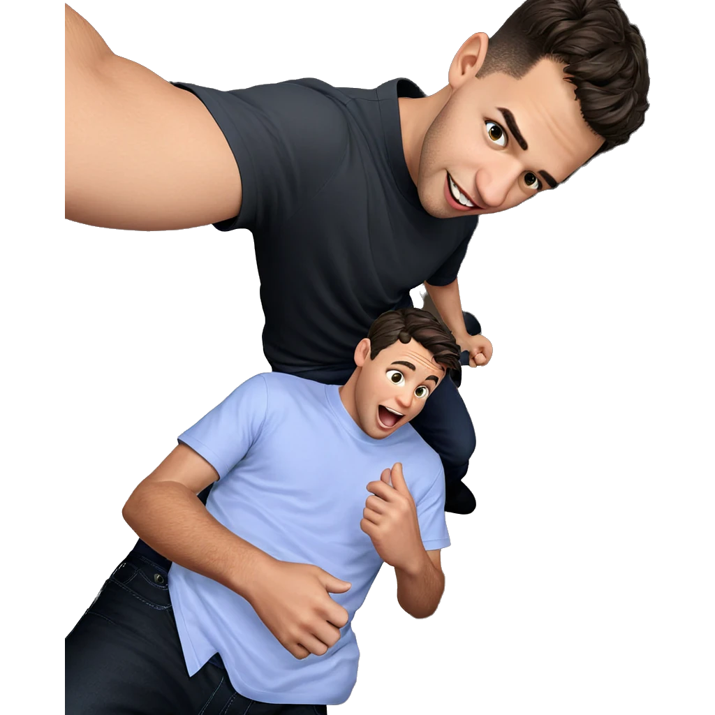 boys having fun together emoji
