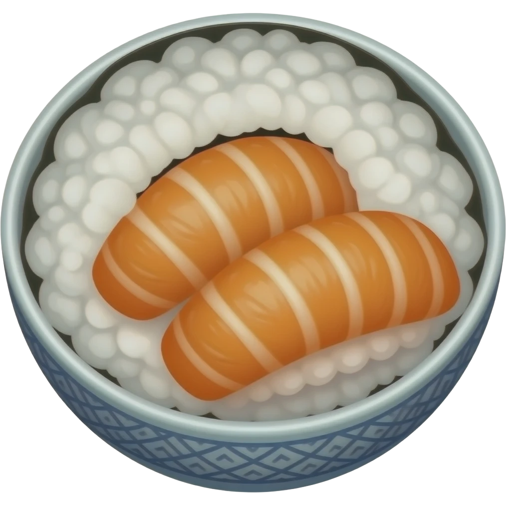 Deconstructed "Sushi" Bowl crab meat emoji