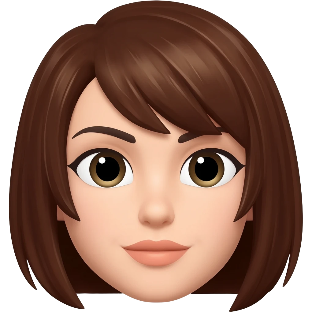 Female short brown  hair emoji