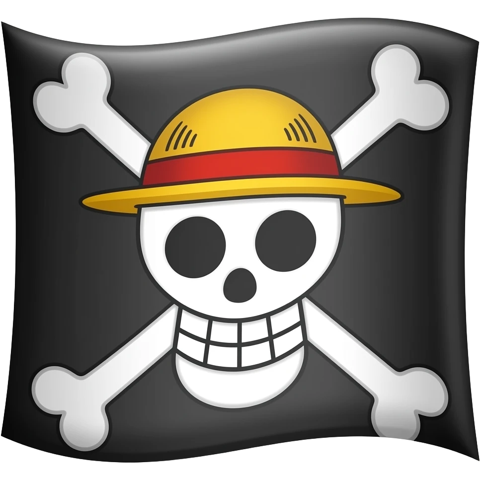 One piece lufy crew flag emoji