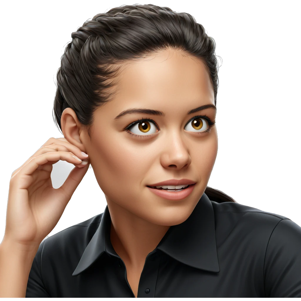 black shirt girl portrait emoji