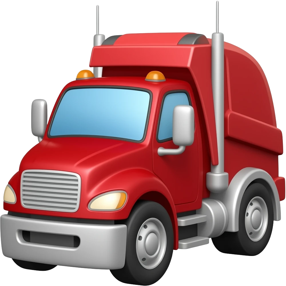 garbage truck red emoji