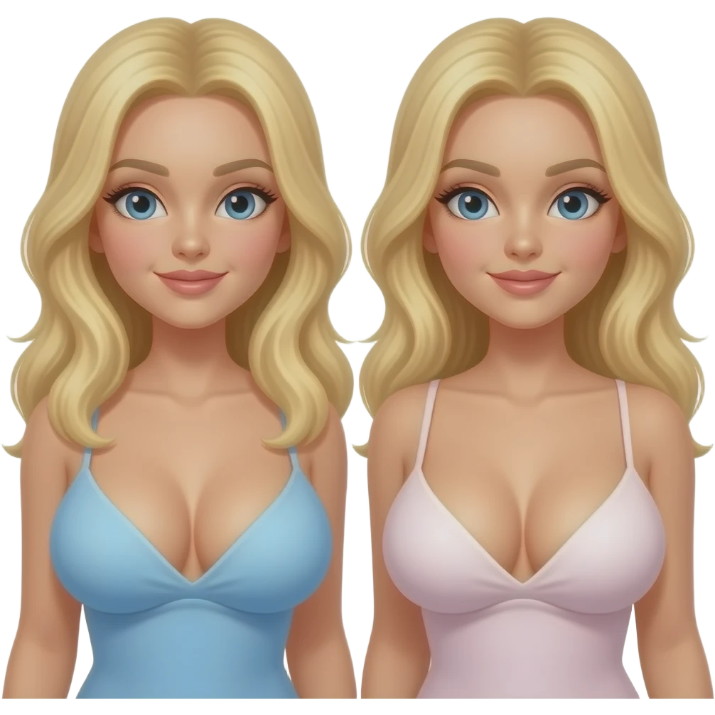 Two hot blonde twins large breasts emoji
