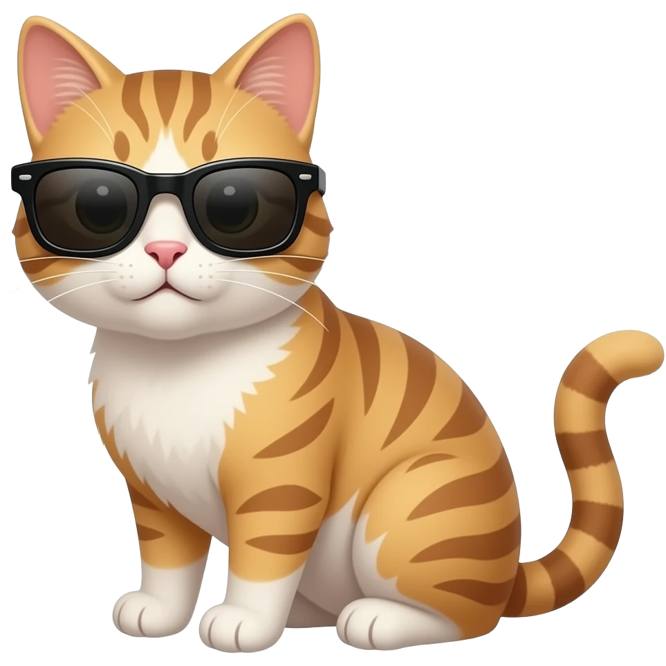Cat wearing sunglasses emoji