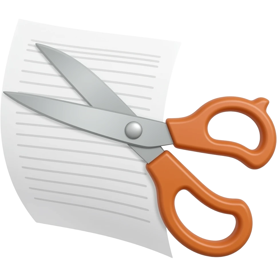 scissors cutting paper emoji