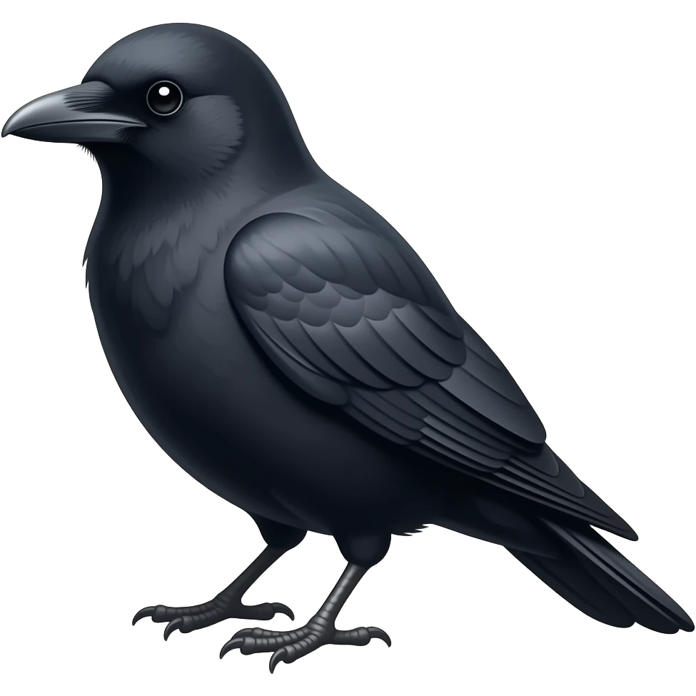 el pajaro igual solo que negro y que sea un poco mas pequeño emoji