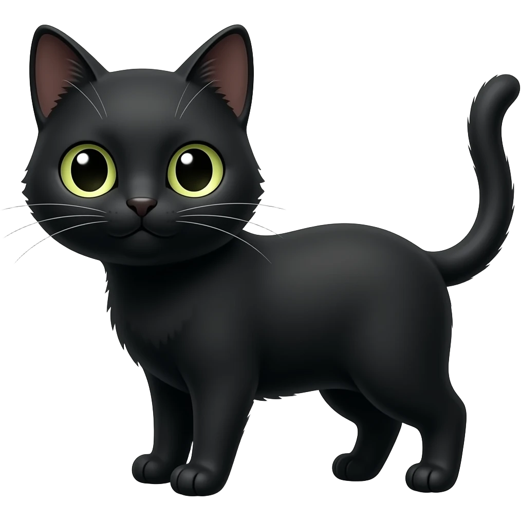 Cute black cat emoji