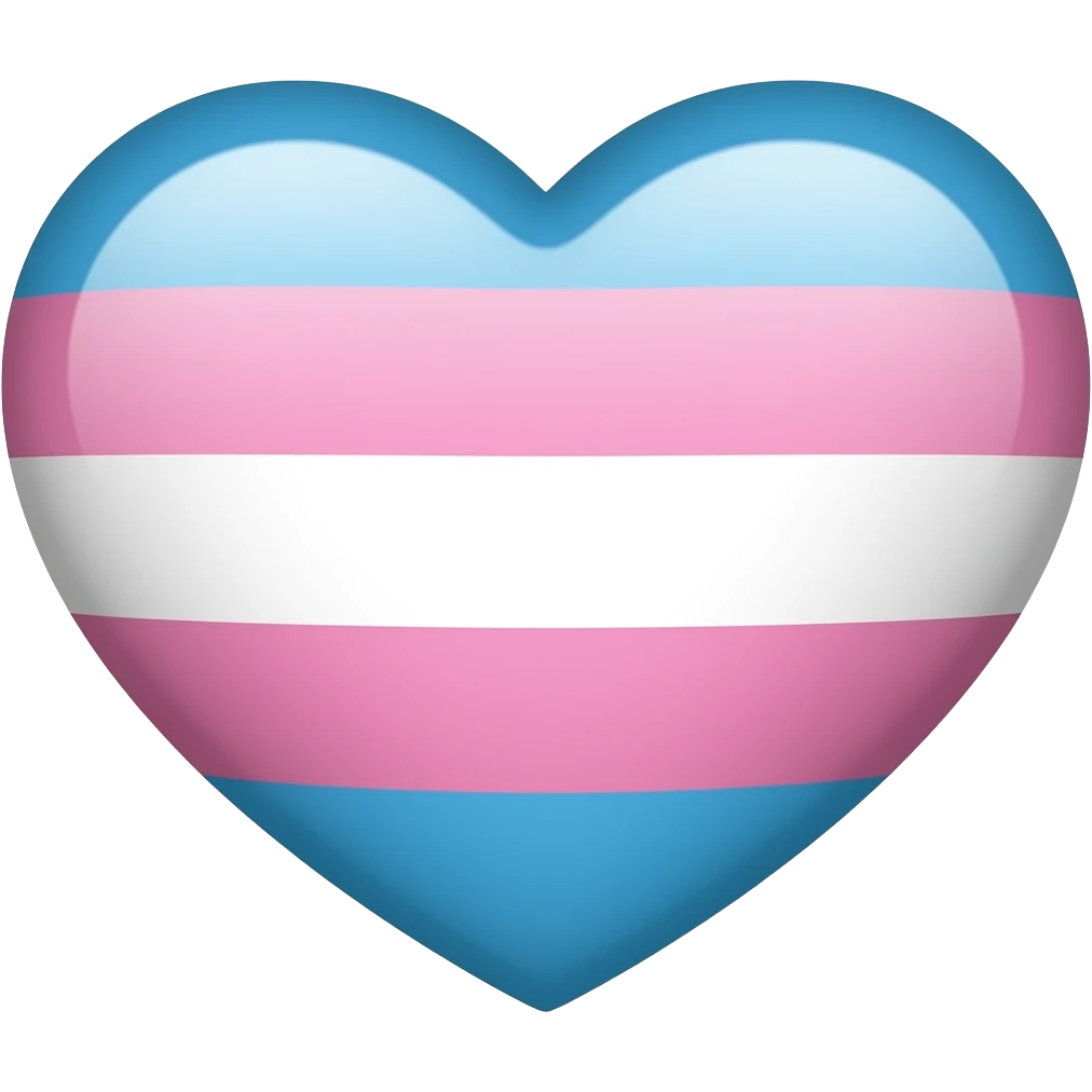 Trans flag heart emoji