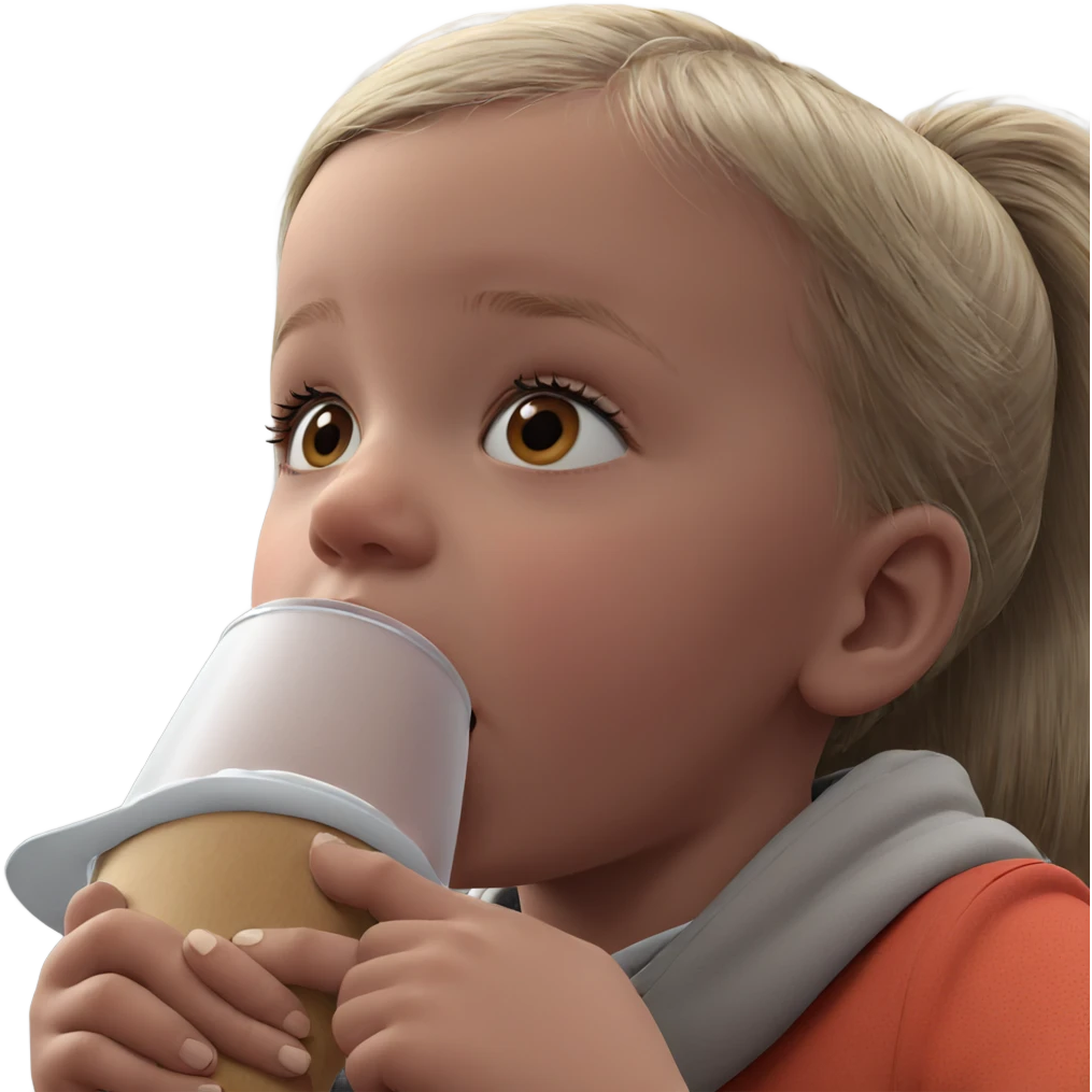 girl enjoying her drink emoji