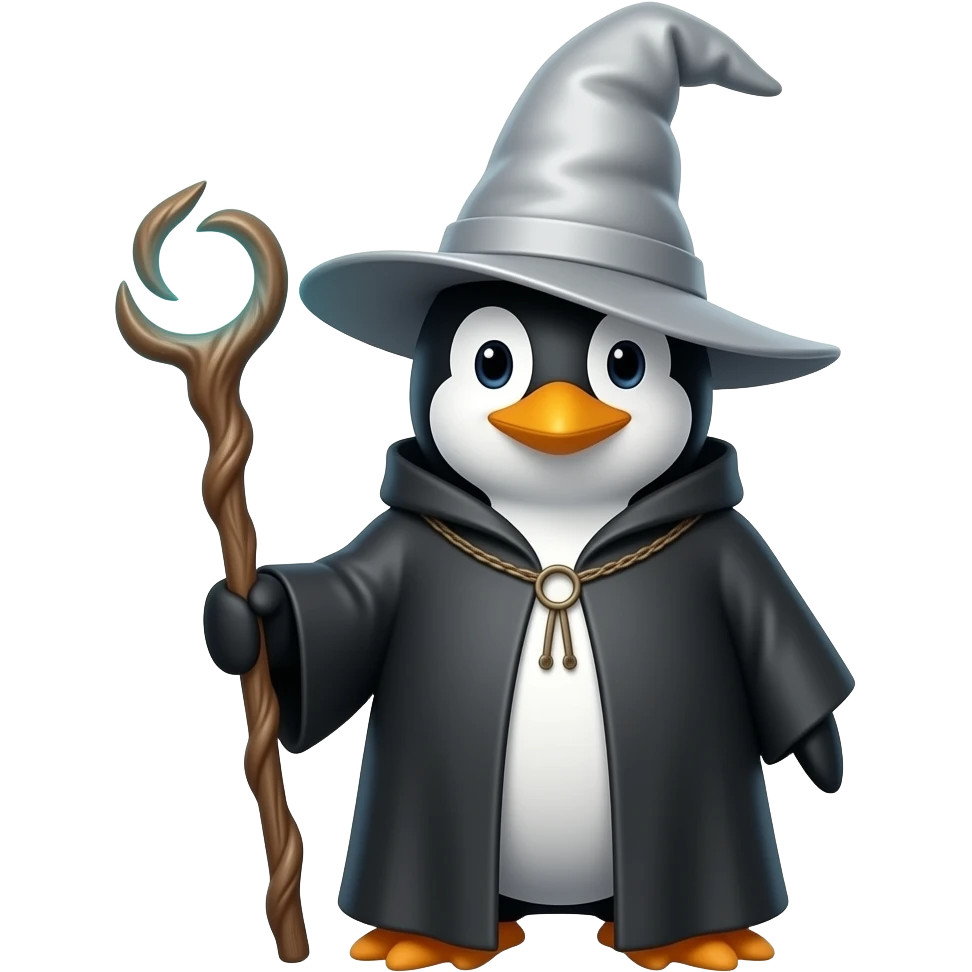 Penguin Wizard emoji