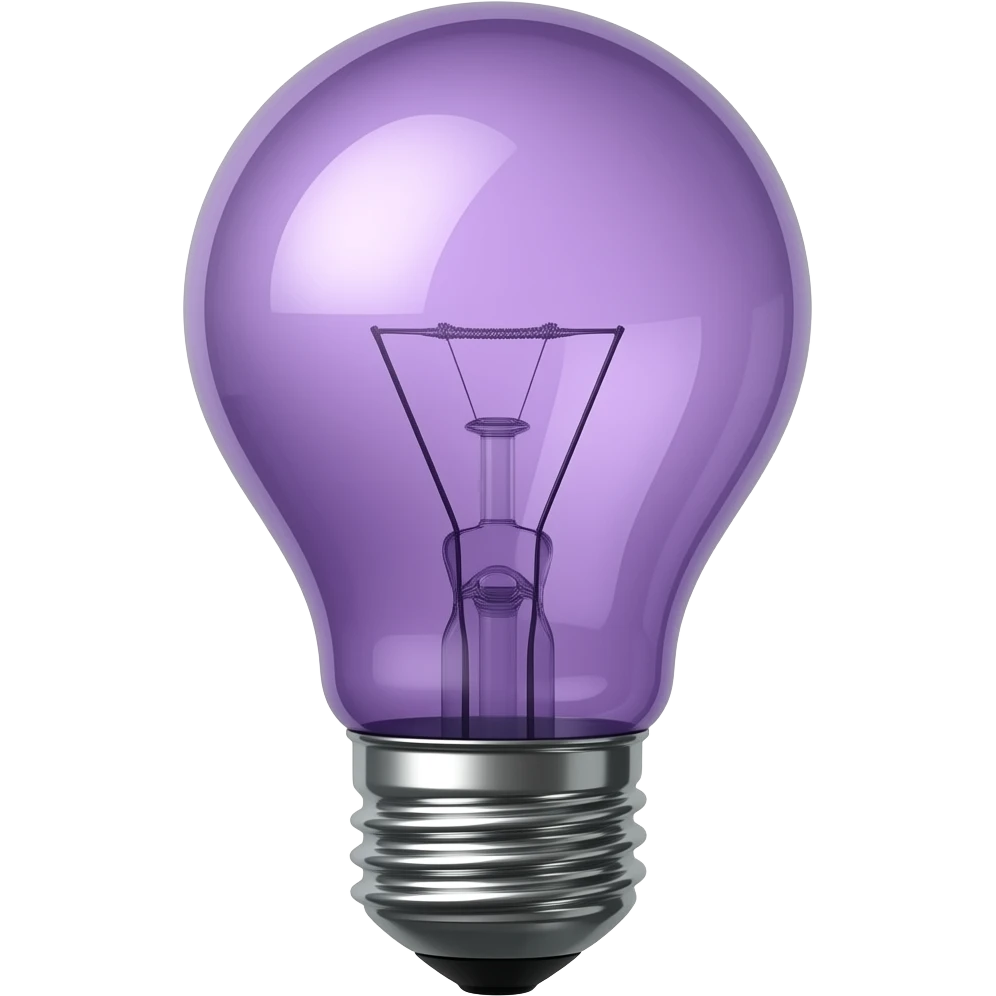 a purple lightbulb emoji