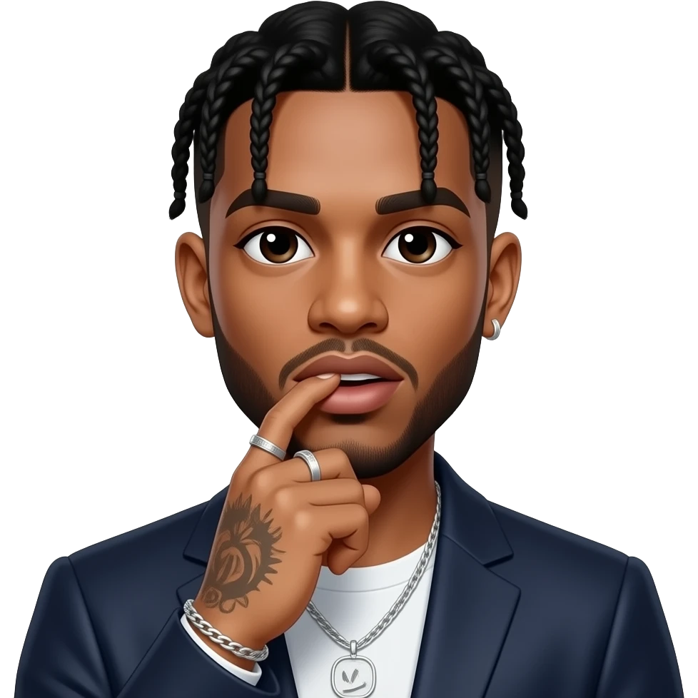 Anuel AA mordiendo dedo emoji