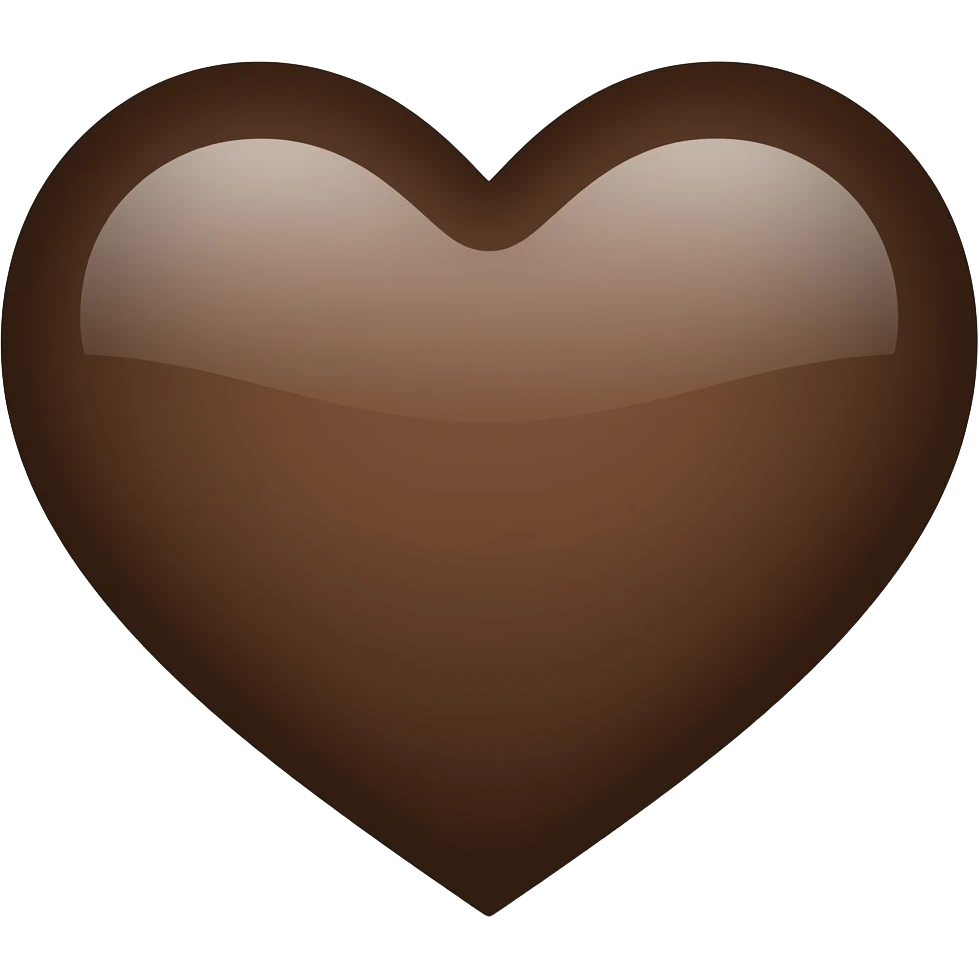 dark brown heart emoji