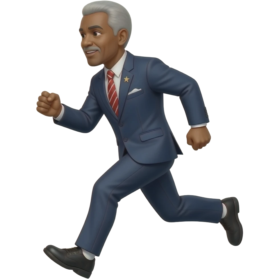 black male older running for congress emoji