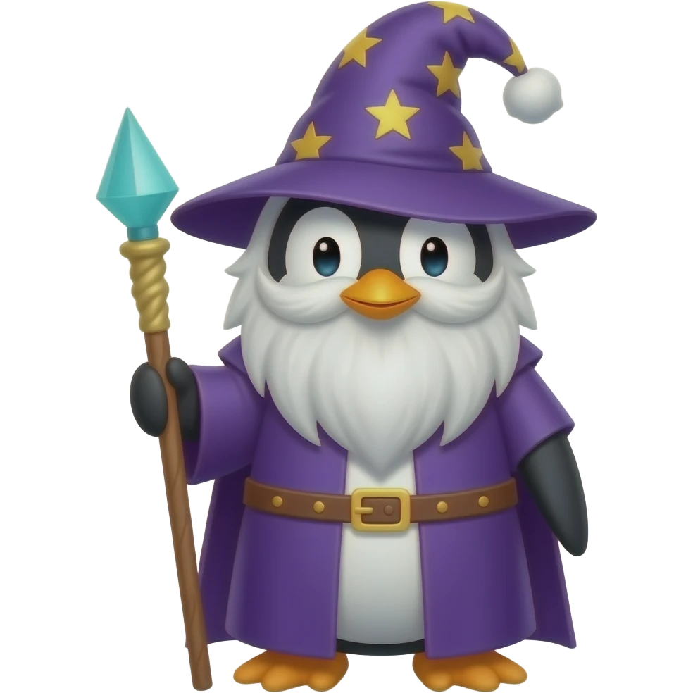 Penguin Wizard emoji