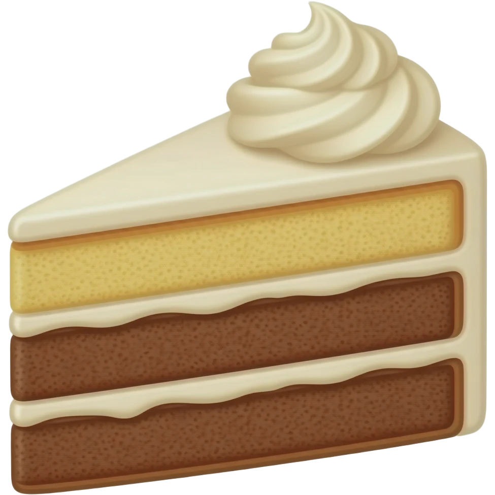 vanilla & chocolate sponge cake emoji