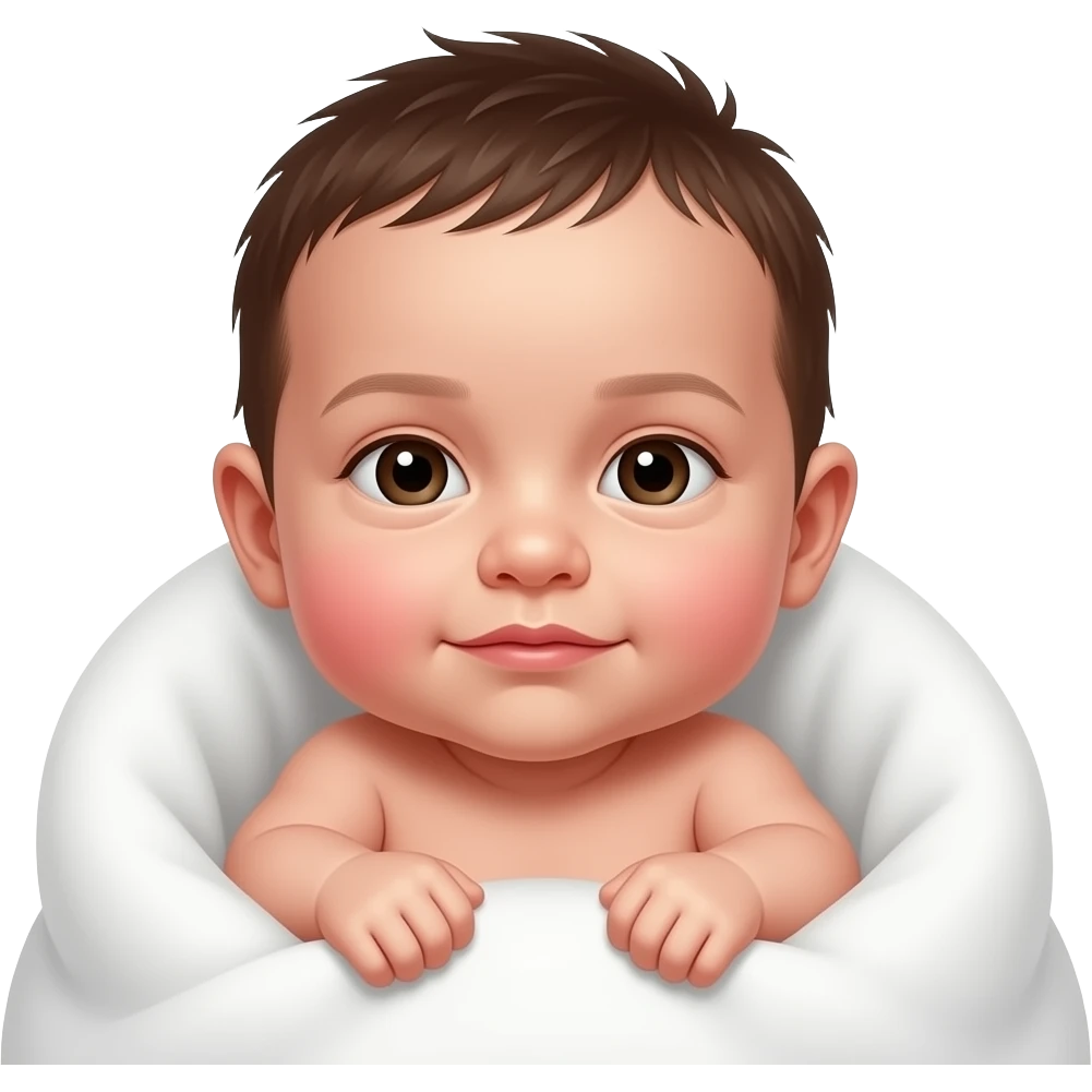 Новорожденный ребенок с покрасневшим подбородком emoji