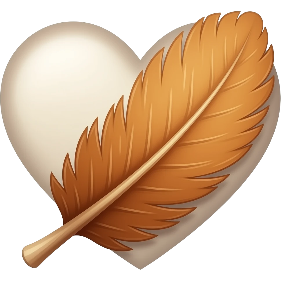 Turkey feather heart emoji