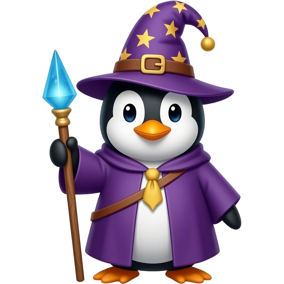 Penguin Wizard emoji
