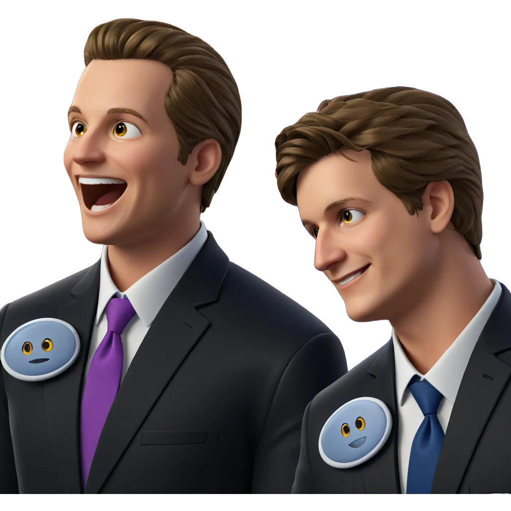 formal boys in stylish attire emoji