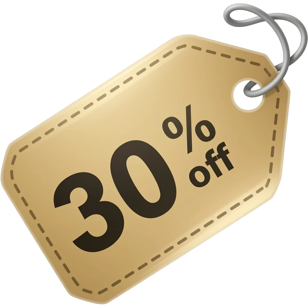 30% off emoji