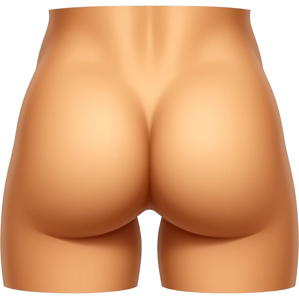 Yellow male muscular bare buttocks emoji