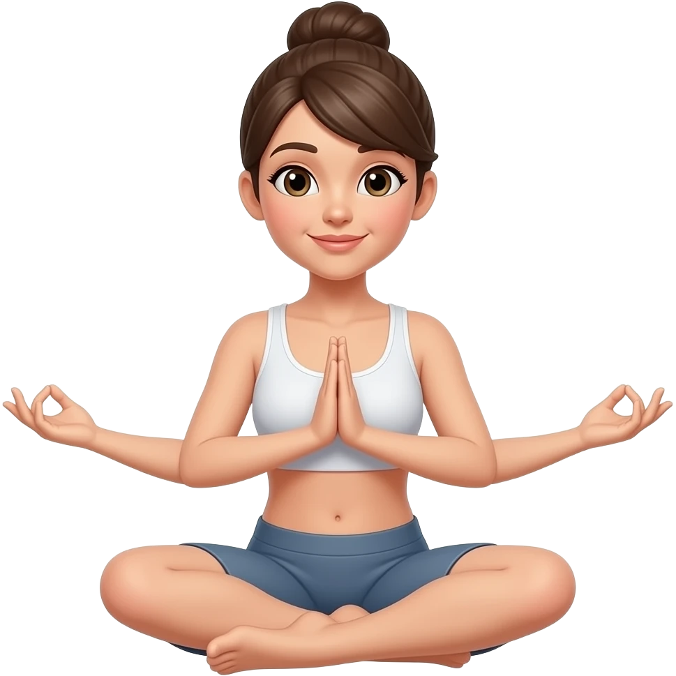 Mulher fazendo Yoga pelada emoji