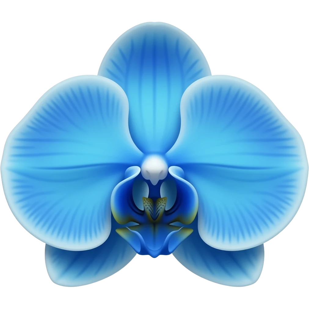 Soft blue orchid emoji