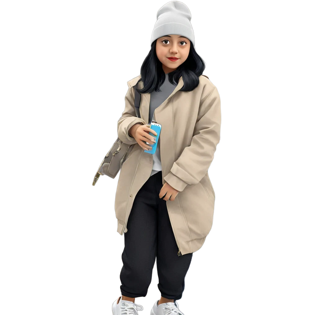 stylish girl with black hair emoji