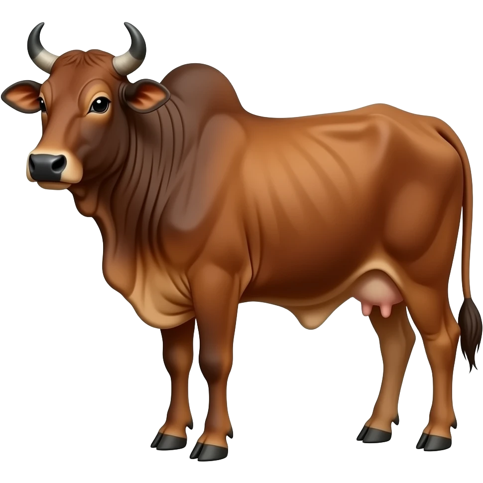 indian deși brown cow emoji