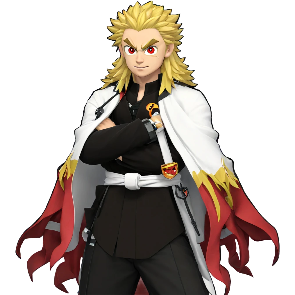 rengoku wearing black jacket emoji