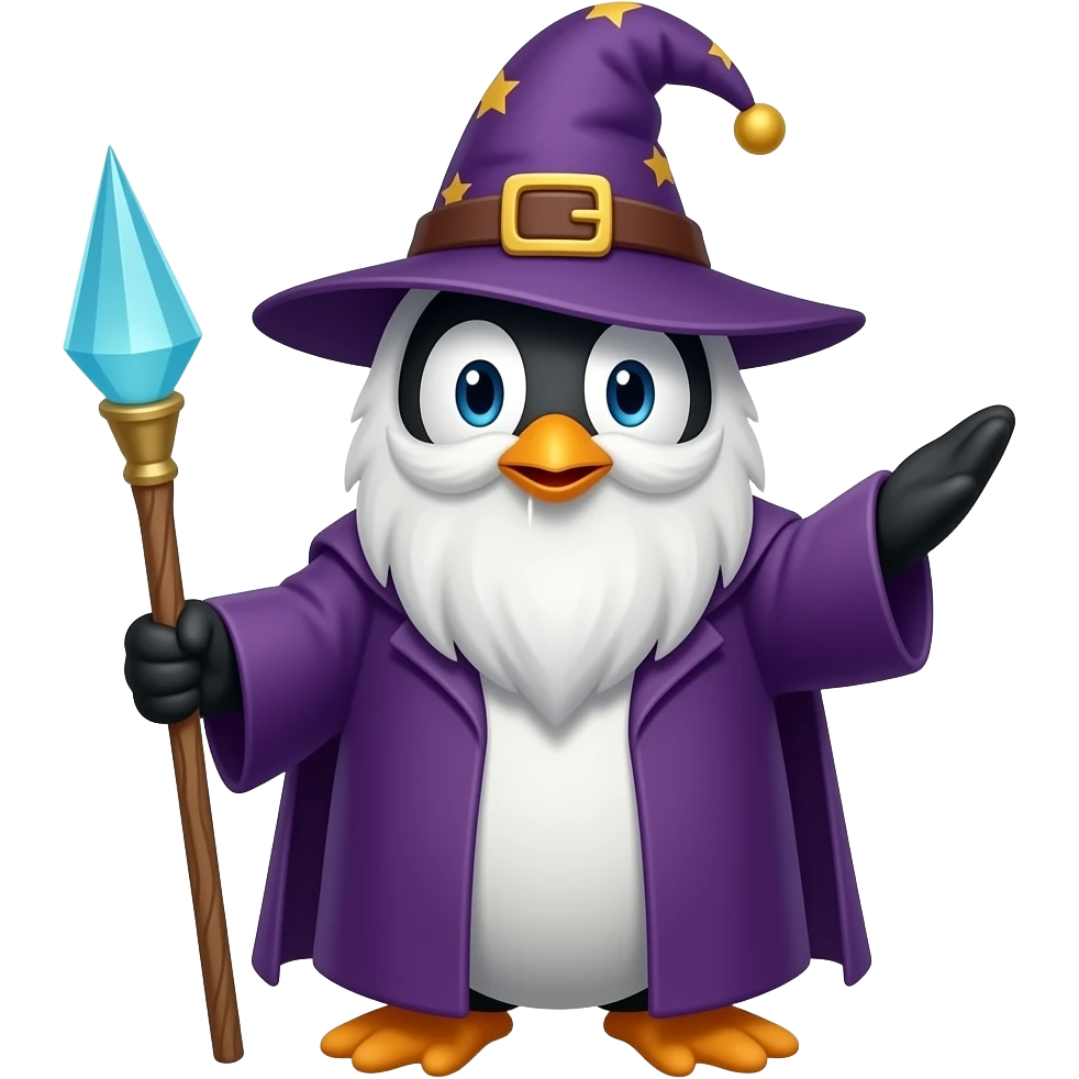 Penguin Wizard emoji