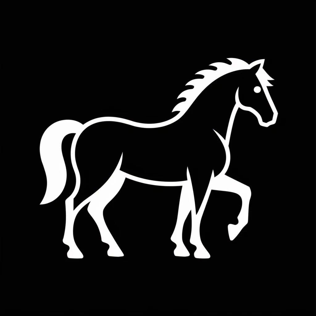 Horse icon black silhouette emoji